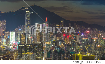 Hong Kong, July 10 2026 Victoria Harbour Skyline At Night Hong Kong, July 10 2026 Victoria Harbour Skyline At Night 143024560