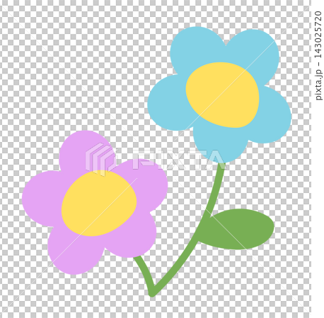 Illustration of flowers and green leaves for cartoon, comic, floral print, sticker, nature, garden, spring, summer vibes, blossom, blooming, plush toy, kid doll, home, house, yard, plants, tree, soil Illustration of flowers and green leaves for cartoon, comic, floral print, sticker, nature, garden, spring, summer vibes, blossom, blooming, plush toy, kid doll, home, house, yard, plants, tree, soil 143025720
