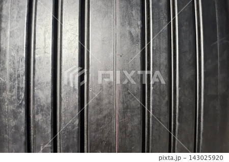 Close up industrial vertical airplane rubber texture background. 143025920