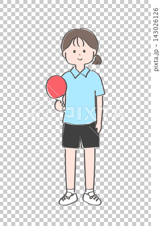 Young female table tennis player Young female table tennis player 143026126