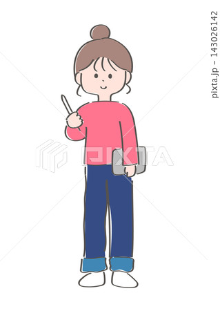 フリーランスの女性イラストレーター フリーランスの女性イラストレーター 143026142