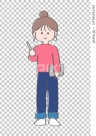 フリーランスの女性イラストレーター フリーランスの女性イラストレーター 143026142