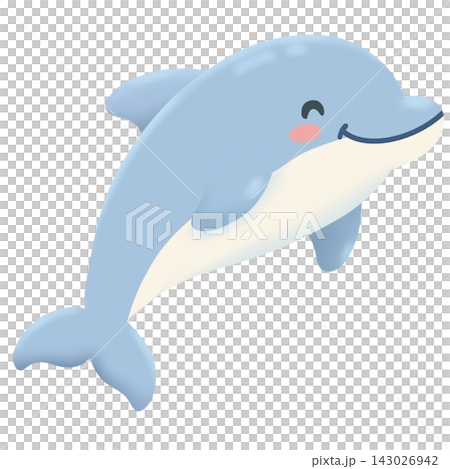 cartoon dolphins, dolphins, isolated on white 143026942