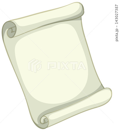 Blank Ancient Paper Scroll Vector Illustration on White Background Blank Ancient Paper Scroll Vector Illustration on White Background 143027387