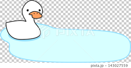 水面に浮かんでいるアヒル フレーム 143027559