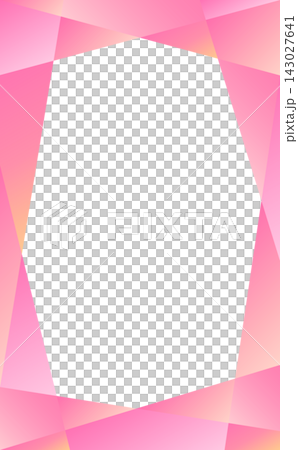 Beautiful pink gradient polygon frame (vertical) 143027641