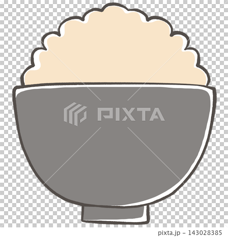 玄米ご飯のイラスト 玄米ご飯のイラスト 143028385