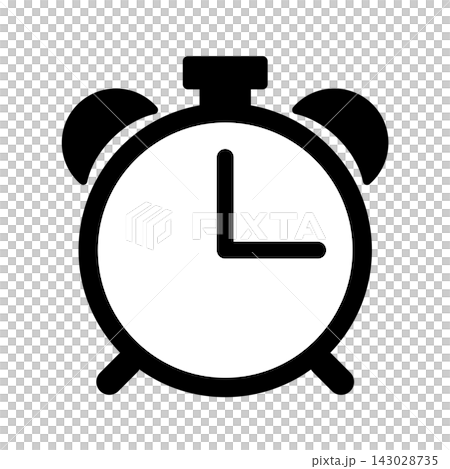 Simple icon illustration of a clock (alarm clock) 002 Simple icon illustration of a clock (alarm clock) 002 143028735
