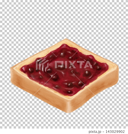 Hand-painted jam toast Hand-painted jam toast 143029902