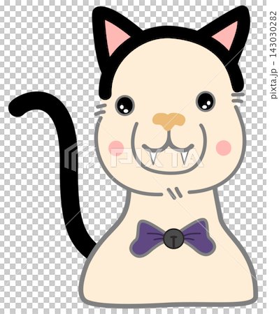Cute Halloween Black Cat Costume Alpaca Cartoon Illustration Cute Halloween Black Cat Costume Alpaca Cartoon Illustration 143030282