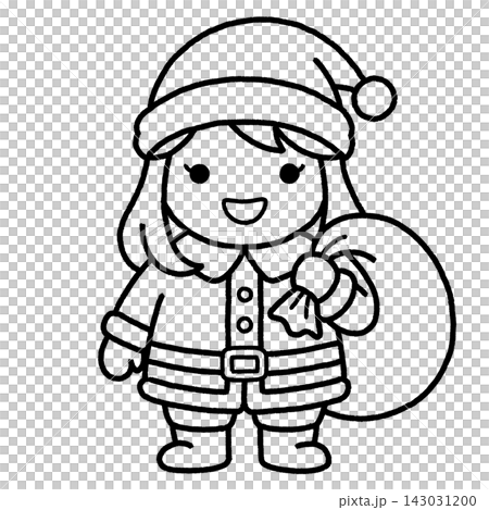 聖誕老人女人M拿著一個袋子 聖誕老人女人M拿著一個袋子 143031200