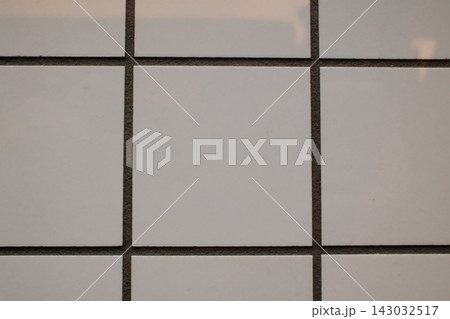White square tiles with dark grey grout White square tiles with dark grey grout 143032517