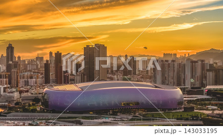 Hong Kong, July 10 2026 Kai Tak Sports Park Arena At Sunset 143033195