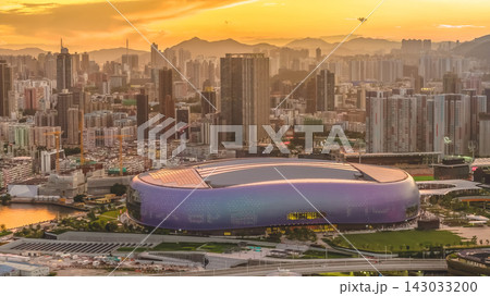 Hong Kong, July 10 2026 Kai Tak Sports Park Arena At Sunset Hong Kong, July 10 2026 Kai Tak Sports Park Arena At Sunset 143033200