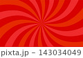 赤色の渦巻く集中線背景素材　 143034049