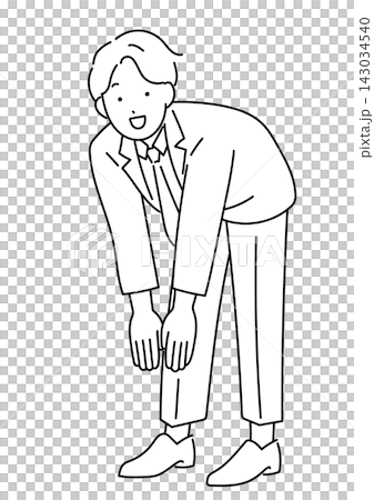 一幅插圖,描繪了一位身穿西裝的年輕男子在進行無線電體操表演。 一幅插圖,描繪了一位身穿西裝的年輕男子在進行無線電體操表演。 143034540