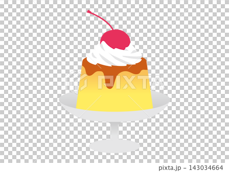A retro pudding topped with cherries and whipped cream. A retro pudding topped with cherries and whipped cream. 143034664