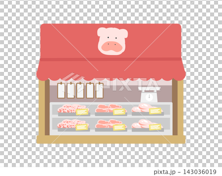 肉店建築插圖 143036019