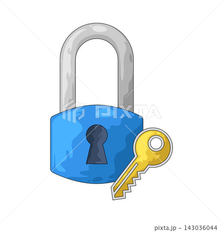 Illustration of Lock and key Illustration of Lock and key 143036044