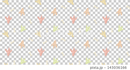 Cute dinosaur animal footprint pattern, repeating watercolour background. Seamless childish design with dino tracks for kids wallpaper, baby carpet Cute dinosaur animal footprint pattern, repeating watercolour background. Seamless childish design with dino tracks for kids wallpaper, baby carpet 143036166