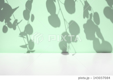 Plant shadows on neutral color wall. Leaves shadow background. Branches, flowers and foliage on pastel studio background. Product presentation, Minimal mock up for advertising. Trendy Overlay effect Plant shadows on neutral color wall. Leaves shadow background. Branches, flowers and foliage on pastel studio background. Product presentation, Minimal mock up for advertising. Trendy Overlay effect 143037084