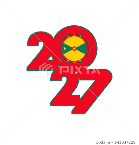 2027 banner with Grenada flag inside. 2027 banner with Grenada flag inside. 143037229