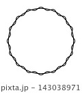 Interwoven Circle Border Abstract Geometric Vector Illustration 143038971