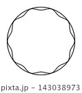 Handdrawn Organic Circle Border Artistic Vector Illustration 143038973