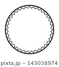 Bold Zigzag Circle Badge Geometric Vector Illustration 143038974