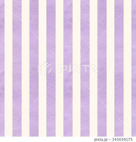 Vertical lavender stripes seamless pattern on isolated background. Hand painted watercolor pastel violet illustration. Minimal design for fabric printing, nursery wallpaper, home decor Vertical lavender stripes seamless pattern on isolated background. Hand painted watercolor pastel violet illustration. Minimal design for fabric printing, nursery wallpaper, home decor 143039175