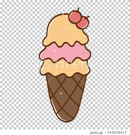 Ice Cream Cone Illustration 143039417
