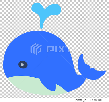 Simple and cute whale illustration vector material Simple and cute whale illustration vector material 143040192