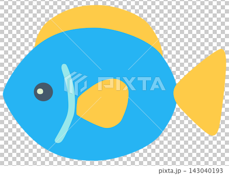 シンプルでかわいい魚のイラスト ベクター素材 シンプルでかわいい魚のイラスト ベクター素材 143040193