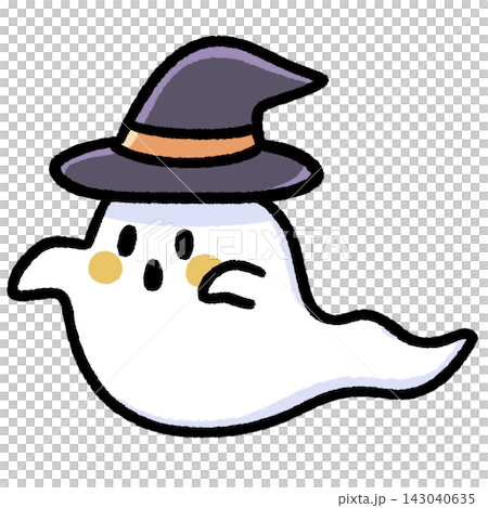 かわいいハロウィンのおばけのイラスト かわいいハロウィンのおばけのイラスト 143040635