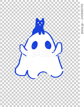 ハロウィンのおばけと黒猫 ハロウィンのおばけと黒猫 143040745