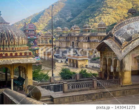 Galta Ji Temple complex in Jaipur, India Galta Ji Temple complex in Jaipur, India 143041275