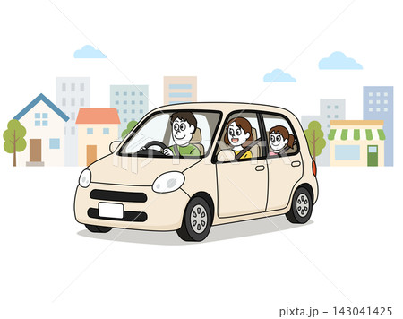家族でドライブ・斜め前 143041425