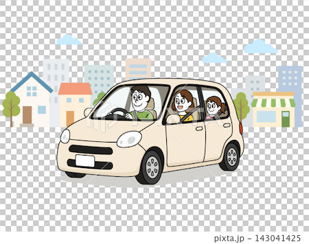 家族でドライブ・斜め前 143041425