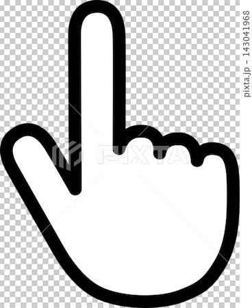 Upward pointing finger icon (back of hand) Upward pointing finger icon (back of hand) 143041968
