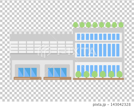 Shopping mall building illustration Shopping mall building illustration 143042328