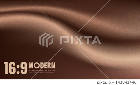 Background airbrush in coffee brown with layered cream waves and soft luminous folds. Abstract vector gradient texture with a refined velvet finish. Cosmetic presentation cover or elegant banner 143042446