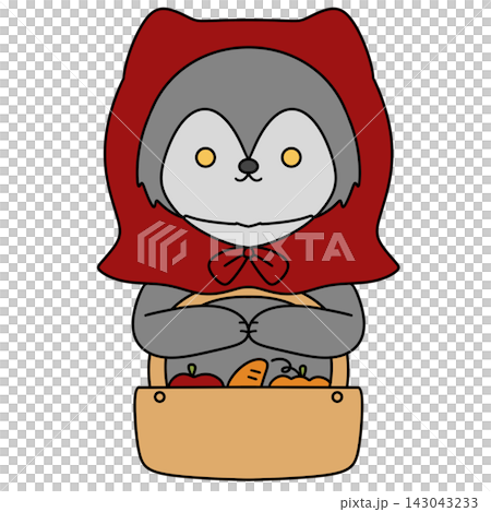 Cute fox in red hooded cloak Cute fox in red hooded cloak 143043233
