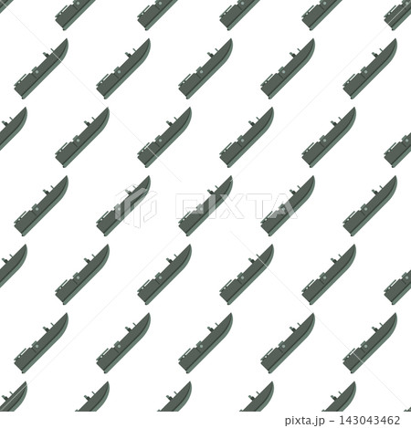 Seamless pattern with military livery surface unmanned naval vessel icons, ideal for defense, tech, gaming and military-themed textiles, branding and packaging design. Seamless pattern with military livery surface unmanned naval vessel icons, ideal for defense, tech, gaming and military-themed textiles, branding and packaging design. 143043462