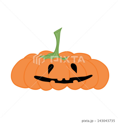 Isolated pumpkin with smile cutout on transparent background Isolated pumpkin with smile cutout on transparent background 143043735
