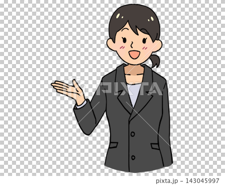 推薦用於解釋女士灰色西裝顏色的商業插圖素材。 143045997