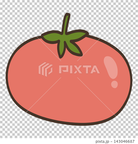 Cute Fresh Red Tomato Illustration Cute Fresh Red Tomato Illustration 143046687