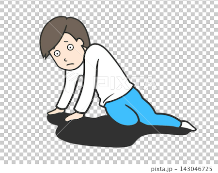 がっかりしている男性のイラスト(アイコン) 143046725