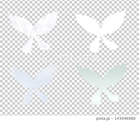 色々なタッチで描いたフタゴムシの主線なしイラストセット 色々なタッチで描いたフタゴムシの主線なしイラストセット 143046980