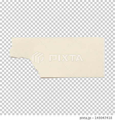 Blank torn paper sheet with ripped edges on transparent background Blank torn paper sheet with ripped edges on transparent background 143047418