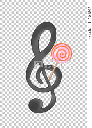 Musical notes with candy Musical notes with candy 143048424